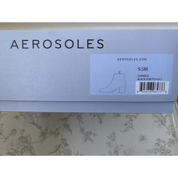 Aerosoles Corinda Black Stretch Block Heel Ankle Boot 9.5 - Picture 4 of 4